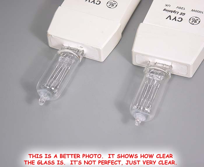 Two 1K Quartz CYV Lamp Bulb Fresnel Par Mole Richardson